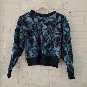 Vintage Abstract Print Sweater